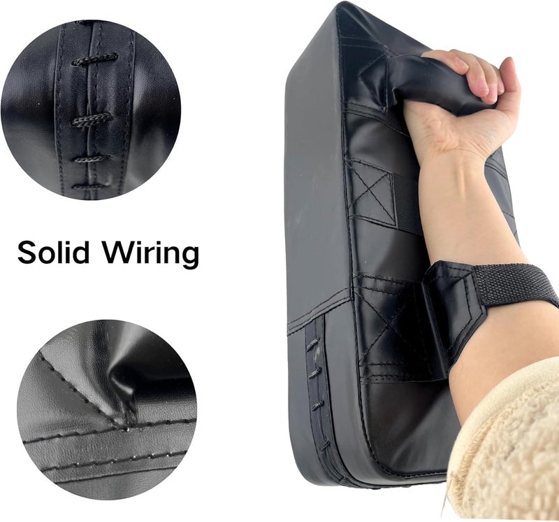 TLBTEK Taekwondo Kick Shield - Muay Thai MMA Karate Kickboxing Training Pads - Curved Leather Strike Shield - Image 3